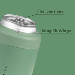 Can Cooler 12oz | 2-in-1 Insulated Standard Can Cooler, Screw-Top Lock – Sage