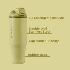 Ease2o 32oz | Compact Water Bottle with Straw & Chug Spout – Olive