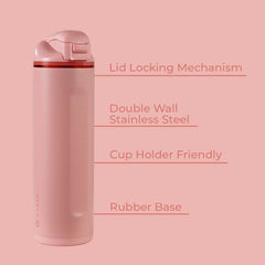 Ease2o 24oz | 2-in-1 Water Bottle with Soft Straw & Chug Spout – Tulip