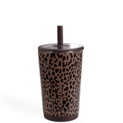 Everyday Tumbler 14oz | Ceramic-Lined Spill-Free Kids Tumbler – Brown Leopard