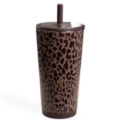 Everyday Tumbler 20oz | Ceramic-Lined Insulated Tumbler with Straw – Brown Leopard