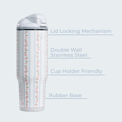 Ease2o 32oz | Compact Water Bottle with Straw & Chug Spout – Primrose