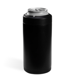 Can Cooler 16oz | 2-in-1 Insulated Tallboy Can Cooler, Screw-Top Lock – Black