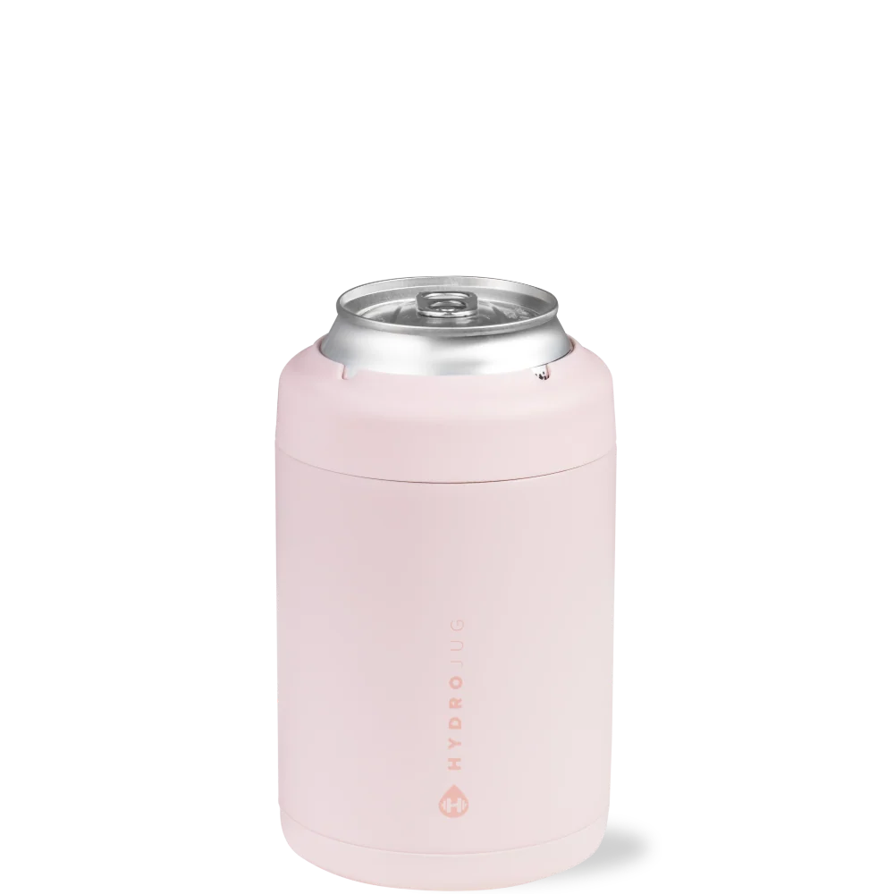 Can Cooler 12oz | 2-in-1 Insulated Standard Can Cooler, Screw-Top Lock – Pink Sand