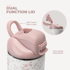 Ease2o 32oz | Compact Water Bottle with Straw & Chug Spout – Magnolia