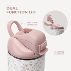 Ease2o 24oz | 2-in-1 Water Bottle with Soft Straw & Chug Spout – Magnolia