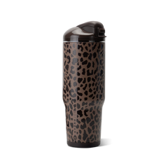 Ease2o 40oz | Dual-Function Water Bottle with Straw & Chug Spout – Brown Leopard
