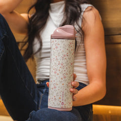 Ease2o 24oz | 2-in-1 Water Bottle with Soft Straw & Chug Spout – Magnolia