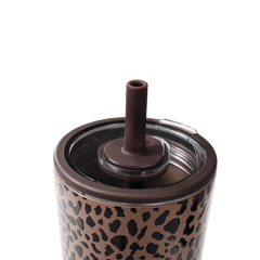 Everyday Tumbler 14oz | Ceramic-Lined Spill-Free Kids Tumbler – Brown Leopard