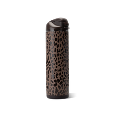 Ease2o 24oz | 2-in-1 Water Bottle with Soft Straw & Chug Spout – Brown Leopard