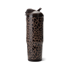 Ease2o 40oz | Dual-Function Water Bottle with Straw & Chug Spout – Brown Leopard