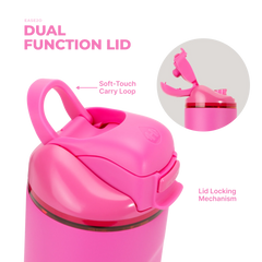 Ease2o 24oz | 2-in-1 Water Bottle with Soft Straw & Chug Spout – Razzle